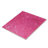 Helderroze Glitter Tegeltje (Zijkant)