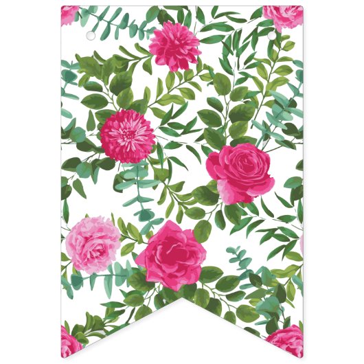 Helderroze handvuurvlaggen vlaggetjes (Tweede vlag)