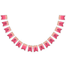 Helderroze Happy Birthday met Gouden Glitter