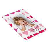 Helderroze hartfoto Foto Valentijnsdag Holiday C Magneet (Rechterzijde)