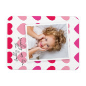 Helderroze hartfoto Foto Valentijnsdag Holiday C Magneet (Horizontaal)