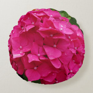 Helderroze hydrangea Sluit rondreun af Rond Kussen