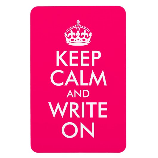 Helderroze kalm houden en schrijven magneet (Verticaal)