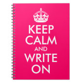 Helderroze kalm houden en schrijven notitieboek (Voorkant)