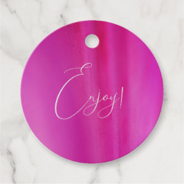 Helderroze kleuren voor ventilator bedankjes labels