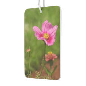 Helderroze kosmos ventilator op groen luchtverfrisser (Links)