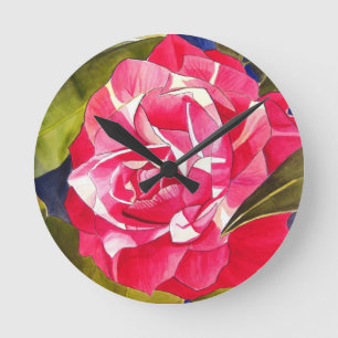Helderroze kunstbloem voor Camellia-waterverf Ronde Klok
