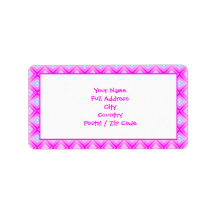 Helderroze labels voor grote retouradressen