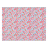 Helderroze lamingos op blauw 2 tafelkleed (Voorkant (Horizontaal))