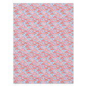 Helderroze lamingos op blauw 2 tafelkleed (Voorkant)