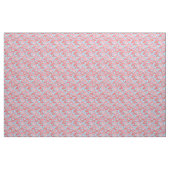 Helderroze lamingos op blauw stof (Yard (91,4 cm))