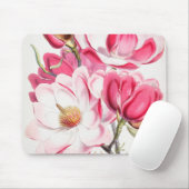Helderroze Magnolia Muismat (Met muis)