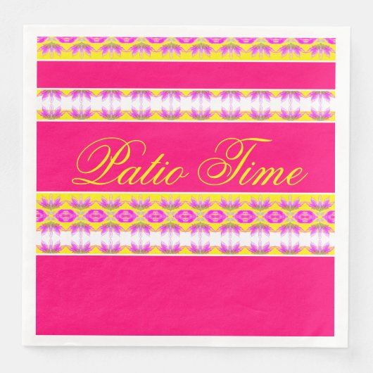 Helderroze met geel servet (Voorkant)