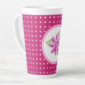 Helderroze met wit latte mok (Linkerhoek)