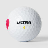 Helderroze monogram Golf Balls Golfballen (Logo)