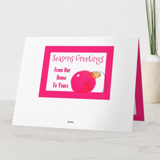 Helderroze, niet-radiaal, gestileerd kaart (Achterkant)