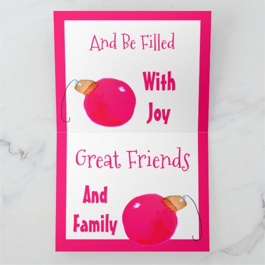 Helderroze, niet-radiaal, gestileerd kaart (Binnen)