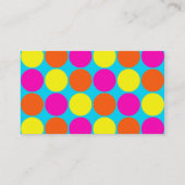 Helderroze Oranje gele poolpuntenpatroon Visitekaartje (Achterkant)