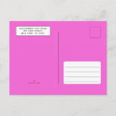 Helderroze Paarse bloemvlinder Verjaardag Uitnodiging Briefkaart (Achterkant)