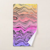 Helderroze Paarse, marmer SWIRL TOWEL SET Bad Handdoek (Handdoek)