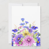 Helderroze paarse wilde bloem is onderweg #13 kaart (Achterkant)