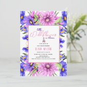 Helderroze paarse wilde bloem is onderweg #9 kaart (Staand voorkant)