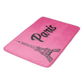 Helderroze Paris Eiffel Tower Bath Mat Rug (Gekanteld)