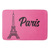 Helderroze Paris Eiffel Tower Bath Mat Rug (Voorkant)