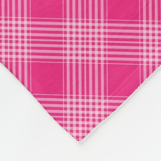 Helderroze patroon fleece deken (Hoek)