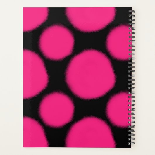 Helderroze patroon planner (Achterkant)