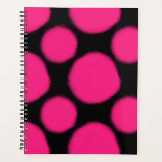 Helderroze patroon planner (Voorkant)