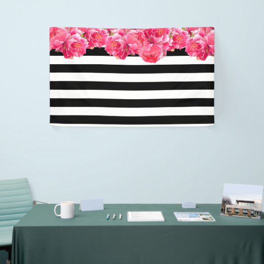 Helderroze pentilatorachtergrond spandoek (Beurs)