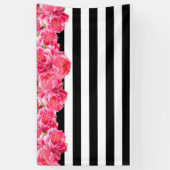 Helderroze pentilatorachtergrond spandoek (Verticaal)