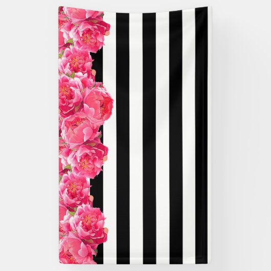 Helderroze pentilatorachtergrond spandoek (Verticaal)
