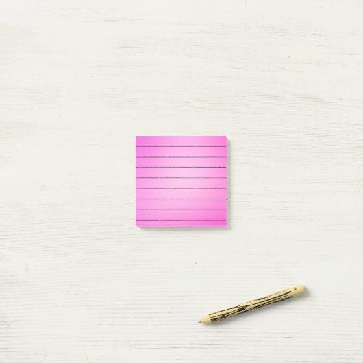 Helderroze Post-it® Notes (Op bureau)