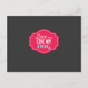 Helderroze prijsopgave in decoratieve typografie briefkaart