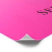 Helderroze Quinceañera 15th Birthday Welkom Poster (Hoek)