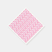 Helderroze regenboogpatroon servet (Hoek)