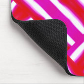 Helderroze rode geweven gepatterd muismat (Hoek)