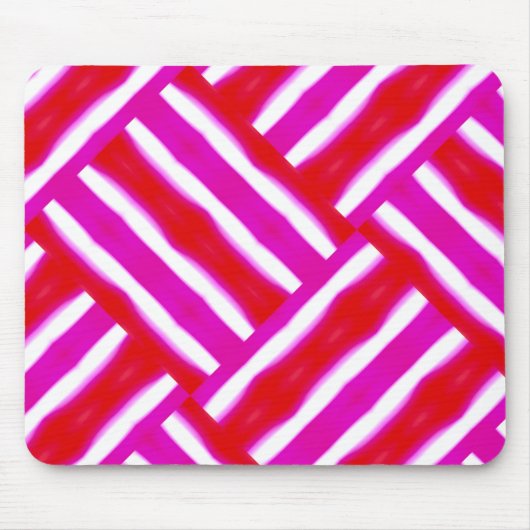 Helderroze rode geweven gepatterd muismat (Voorkant)