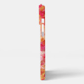 Helderroze rode Oranje gele veelhoek mozaïekkunst iPhone Hoesje (Linkerkant)