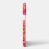 Helderroze rode Oranje gele veelhoek mozaïekkunst iPhone Hoesje (Rechterkant)