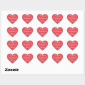 Helderroze Romantische Happy Valentine's Day Love Hart Sticker (Vel)