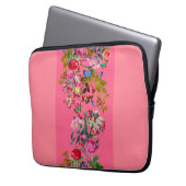 Helderroze  Roos Garden Electronics Bag Laptop Sleeve (Voorkant Links)