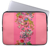 Helderroze  Roos Garden Electronics Bag Laptop Sleeve (Voorkant)