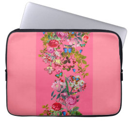 Helderroze  Roos Garden Electronics Bag Laptop Sleeve