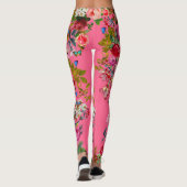 Helderroze Roos Leggings tuin (Achterkant)