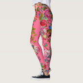 Helderroze Roos Leggings tuin (Links)