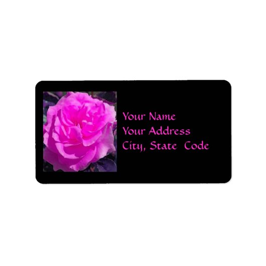 Helderroze roze Adresetiketten Etiket (Voorkant)