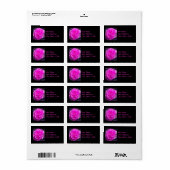 Helderroze roze Adresetiketten Etiket (Full Sheet)